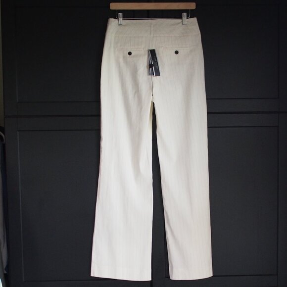 Le Château | NWT Italian Linen Blend Pinstripe Trousers - Picture 6 of 7